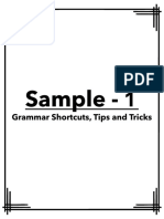 Sample - 1: Grammar Shortcuts, Tips and Tricks