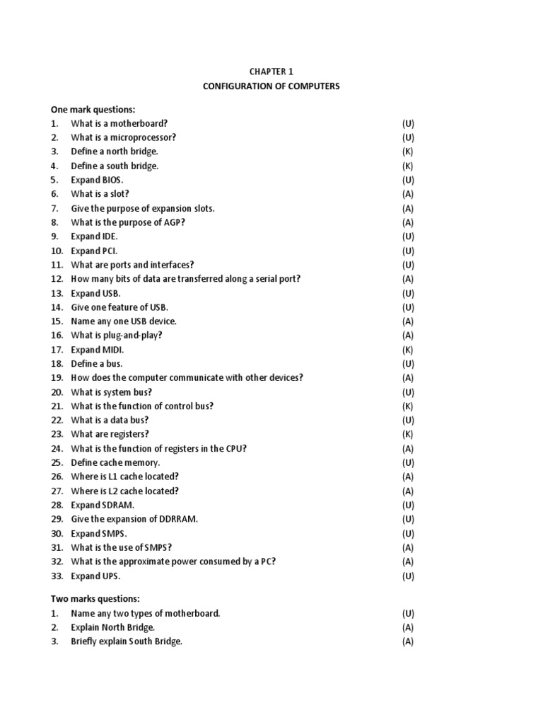 Chapterwise Question Bank Computer Science | PDF | Constructor (Object ...