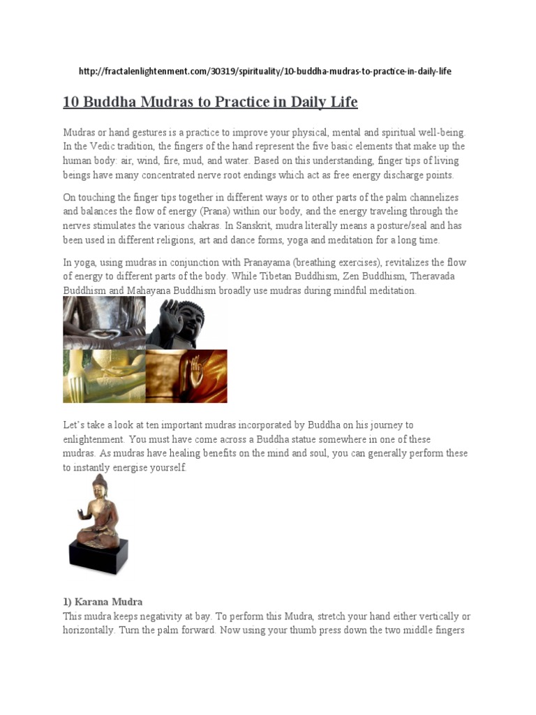 10 Buddha Mudras To Practice in Daily Life | PDF | Āstika | Indian ...