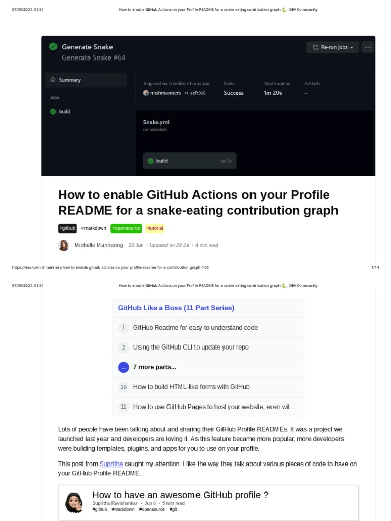 GitHub Actions for Snake Animation | PDF | Computer Engineering ...