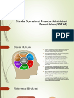 Materi Paparan Standar Operasional Prosedur Administrasi Pemerintahan