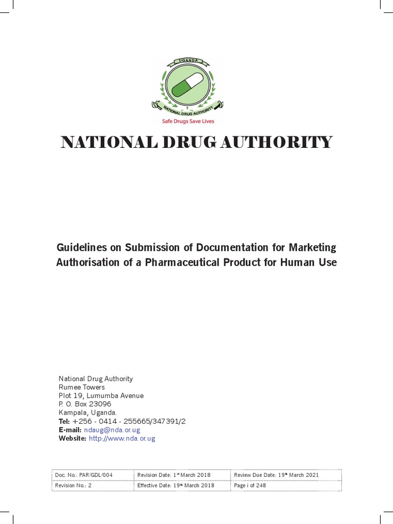 Uganda GuidelinesonSubmissionofDocumentationforMarketing