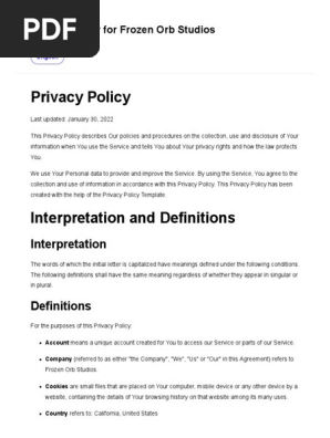 Privacy Policy