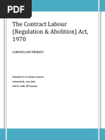 The Contract Labour (Regulation & Abolition) Act, 1970