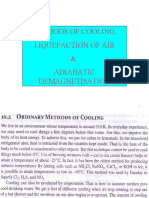 Methods of Cooling, Liquefaction of Air & Adiabatic Demagnetisation