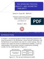 Chapter 2: The Modeling Process, Proportionality, and Geometric Similarity