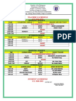 Teacher'S Schedule S.Y. 2020-2021: Morning Session