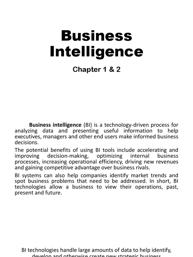 Business Intelligence: Insights & Strategies | PDF | Business ...