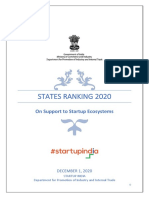 States Ranking 2020: On Support To Startup Ecosystems