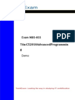 Test Exam: C52010Advancedprogrammin G