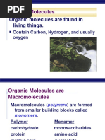 Organic Molecules Are Found in Living Things