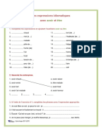 F1861940293 Les Expressions Idiomatiques Avec Avoir Et Tre Exercices Et Corrig