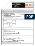 10 Semi/ MM Subject - English L.L. Set - 3: Model Answer