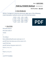 Eigen PAIR by POWER Method