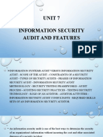 Unit 7 Information Security Audit and Features