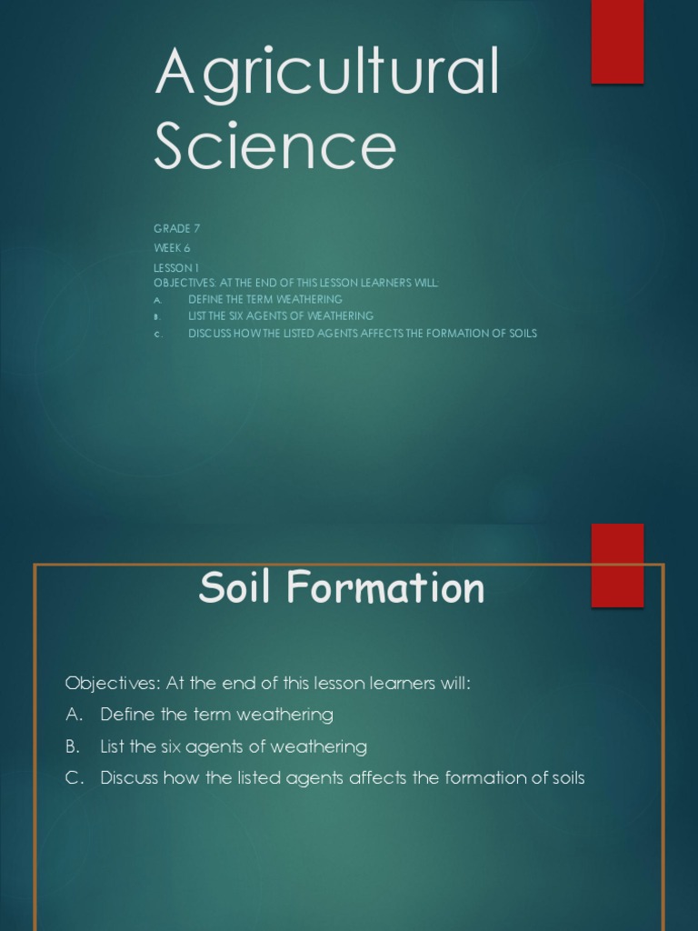 Grade 7 Agriculture Science Week 6 Lesson 1 PDF Weathering Rock