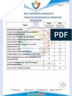 Uhs Mbbs 3 Professional Examination Table of Specification For Pharmacology & Therapeutics (Mcqs & Seqs)
