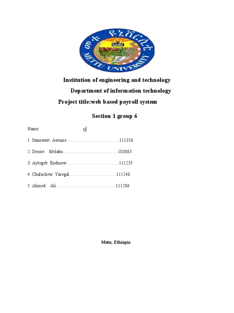 Web-Based Payroll System Project | PDF | Payroll | World Wide Web