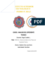 TAREA 04. - Informe de Análisis de Los Planos Del Expediente Técnico.