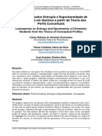 Concepções Sobre Entropia e Espontaneidade de Licenciandos em Química A Partir Da Teoria Dos Perfis Conceituais