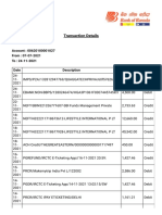 Transaction Details: Account: 00620100001027 From: 07-07-2021 To: 24-11-2021 Date Description Amount Type