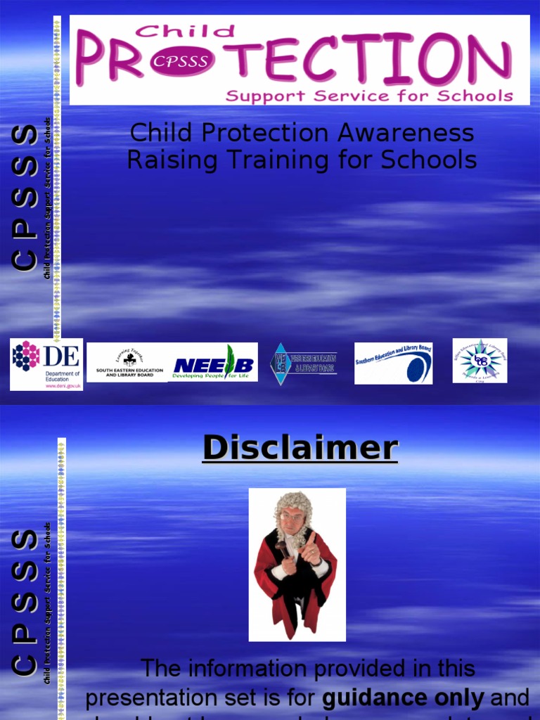 Child Protection Awareness Raising Training For Schools PDF Child