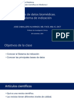 CLASE 4 - Bases de Datos Biomédicas. Sistema de Indización