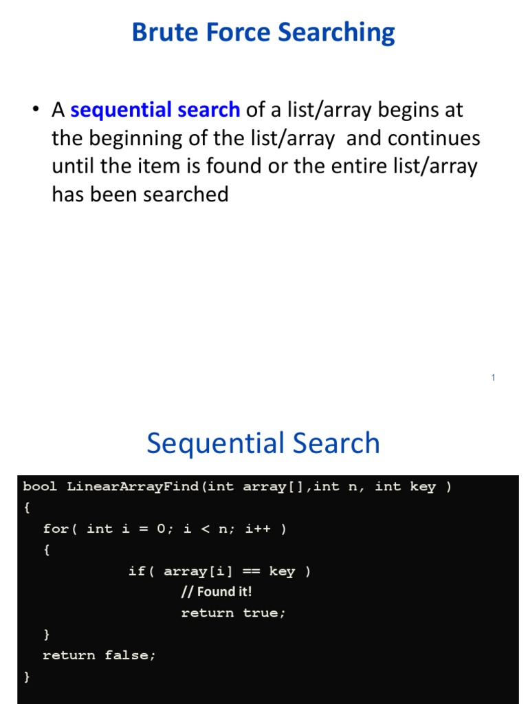 Brute Force String Matching Explained | PDF | Array Data Structure ...