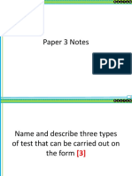 Form testing notes