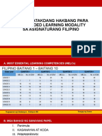 Mga Nakatakdang Hakbang para Sa Blended Learning Modality Sa Asignaturang Filipino