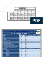 House Cleaning Schedule Excel Template 1 2