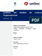 V. Final Análisis Del Modelo de Cultura Organizacional 23 - 09