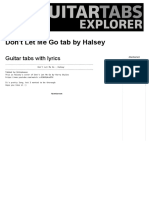 HALSEY - Don't Let Me Go Guitar Tabs - Guitar Tabs Explorer