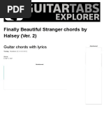 FINALLY BEAUTIFUL STRANGER (VER. 2) Guitar Chords by Halsey - Guitar Chords Explorer