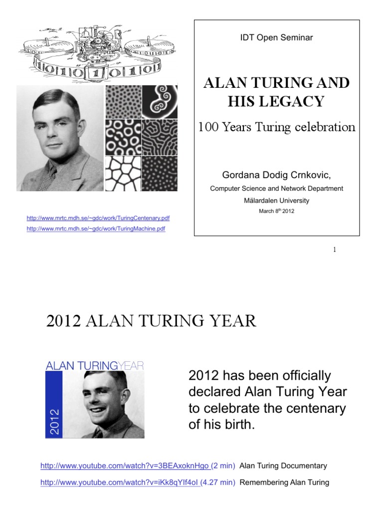 Alan Turing and His Legacy, PDF, Alan Turing