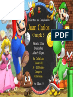 Super Mario Bros Invitacion