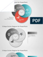 3 Steps Circles Diagram For Powerpoint: Sample Text Sample Text