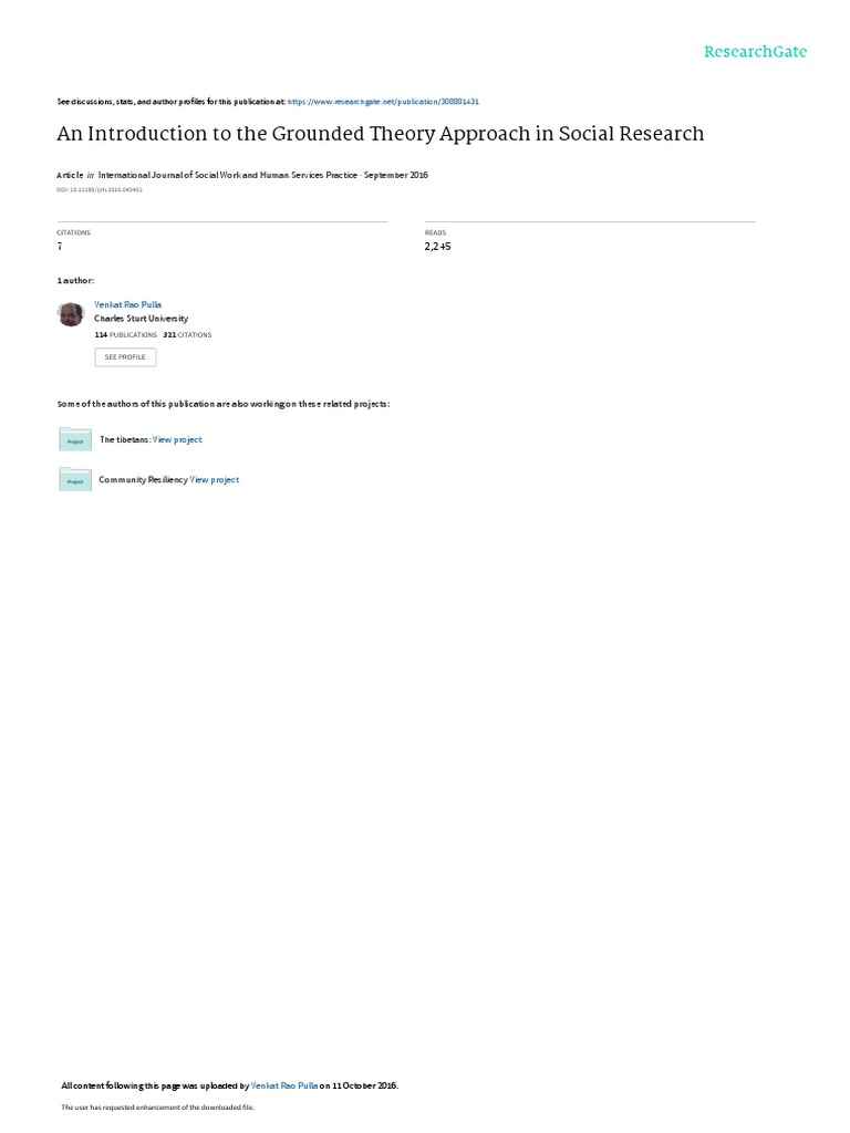 grounded theory pocket guide to social work research methods