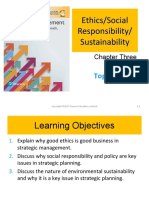 Ethics/Social Responsibility/ Sustainability