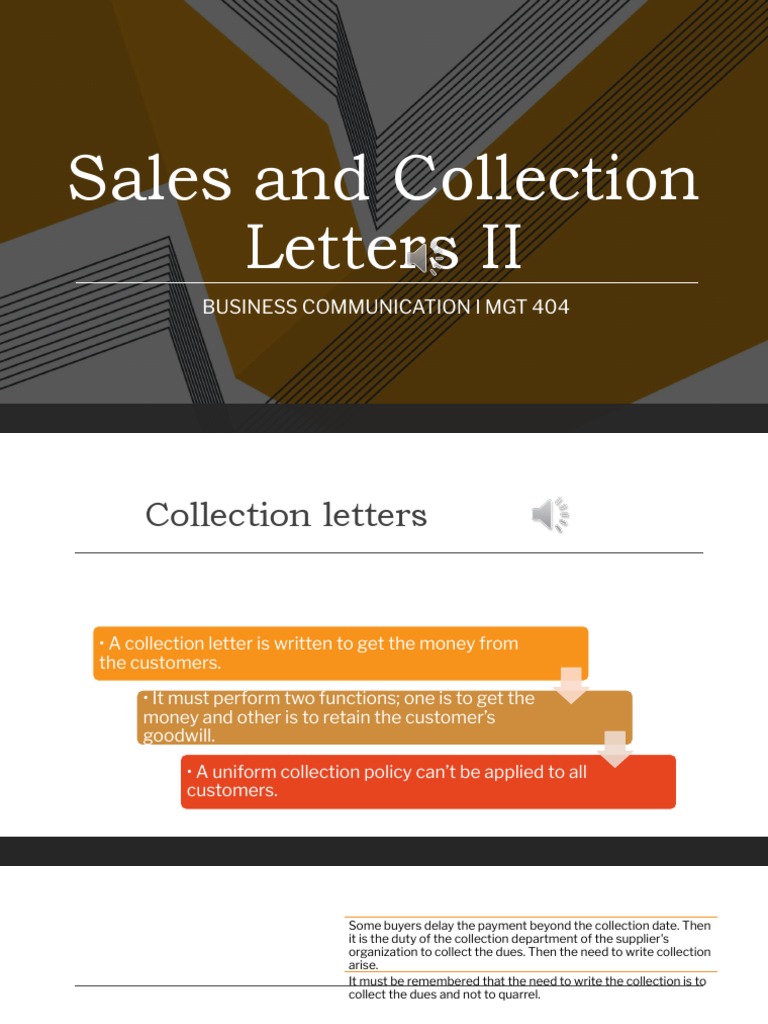Sales and Collection Letters II | PDF | Invoice