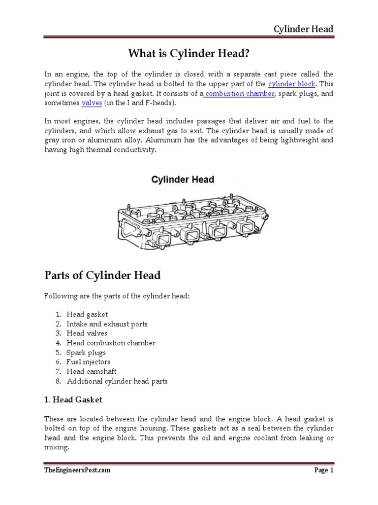 Cylinder Head | PDF | Internal Combustion Engine | Propulsion