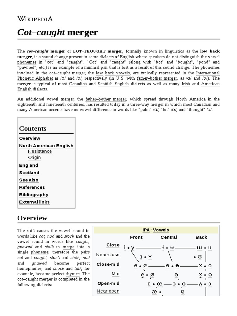 CotCaught Merger PDF Human Communication Phonology