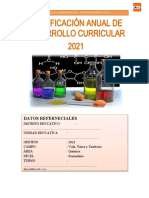 Plan Anual de Química 2021