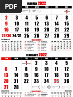 2022 (New - Bold) Flip Calendar Template by Masterphitv