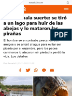 Mortal mala suerte se tiró a un lago para huir d…