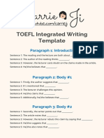 CarrieJi TOEFL Integrated Writing Template