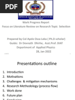 PHD Presentation1 TOPIC SELECTION