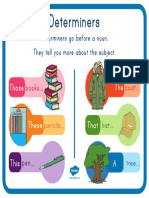 First Grade Determiners Poster