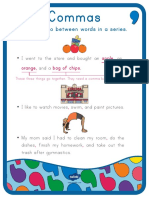 First Grade Commas in A Series Poster