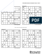 Sudoku #1 Sudoku #2: Intermediate Sudoku by Krazydad, Volume 1, Book 1